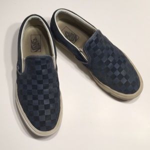 Vans suede blue checker